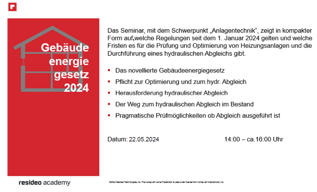 resideo academy !!!Veranstaltung ABGESAGT!!!